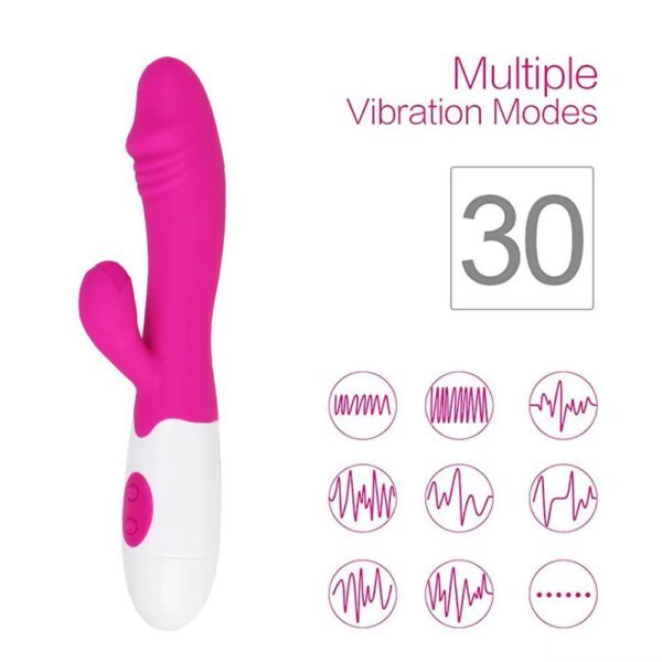 RABBIT PINK VIBRADOR 2 BATERIAS ''AAA'' 30 FUN - Imagen 2