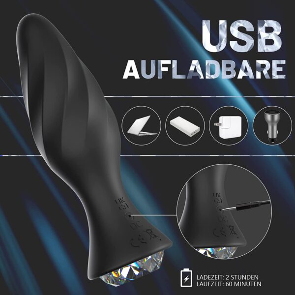 SHINING PLUG ANAL DE SILION 10 FUNCIONES USB - Imagen 4