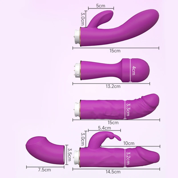 Kit Magic Wand Vibrador 4 en 1 - Imagen 2